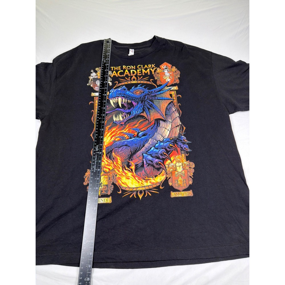 The Ron Clark Academy Dragon Graphic T-Shirt Mens Black House Crests Tee XL